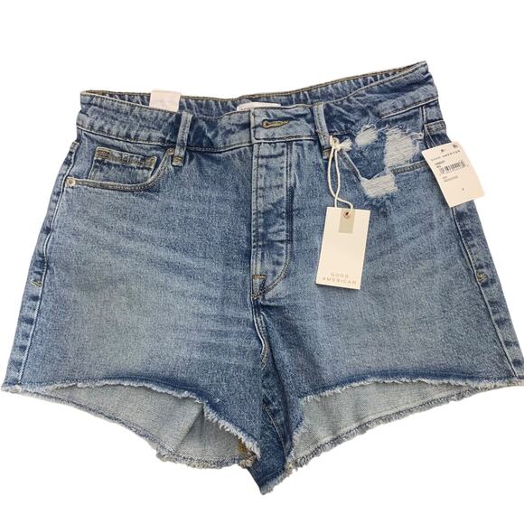 Good American Pants - NWT Good American Bombshell Shorts Indigo SZ 8/29